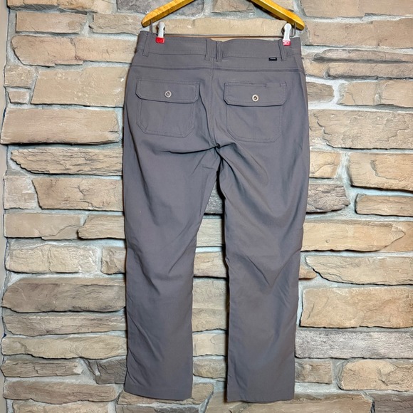 PrAna Straight Fit Women's Gray Outdoor Hiking Camping Pants Size 8 Short - Picture 2 of 10